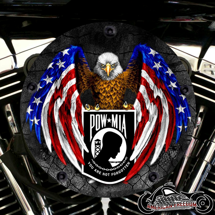 Harley Davidson High Flow Air Cleaner Cover - POW MIA Eagle